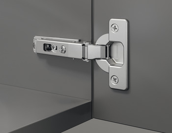 Hinge, Häfele Metalla 510 A/SM 94°, for thick doors and profile doors up to 35 mm, full overlay mounting