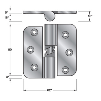 Concealed screw fix partition fittings, Concealed fix gravity hinge, Hold open