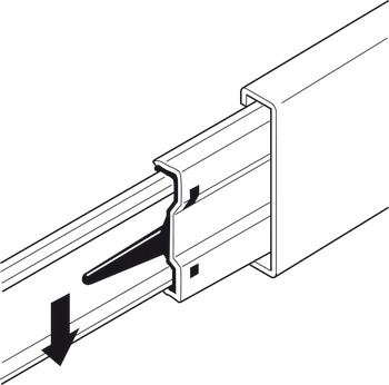 Soft Close Ball bearing runners, full extension, load-bearing capacity up to 45 kg, steel, side mounting