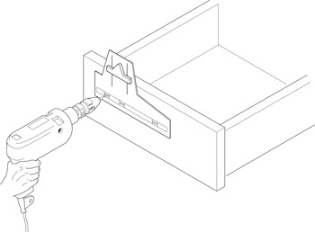 Handle drilling jig, a decorative hardware accessory