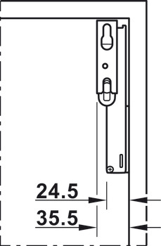 Fitting set, Häfele Free space 1.11, with handle
