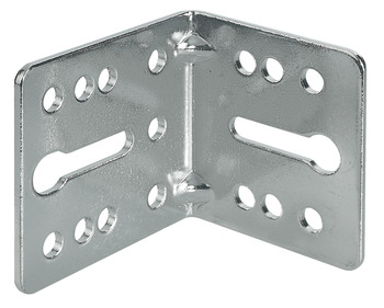 Screw-on bracket, steel, with 2 keyholes