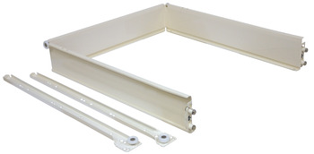 3 sided folding steel drawer, 75 mm high