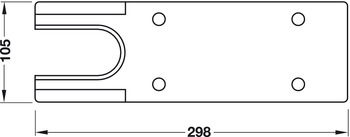 Cover plate, For TS 500 N, TS 500 NV, Geze
