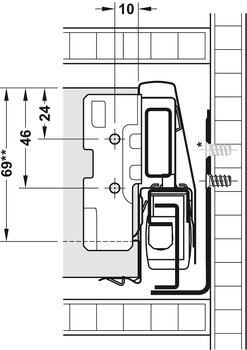 <em>Rear panel installation dimensions</em>