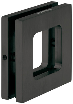 Flush pull handle, For glass doors, stainless steel