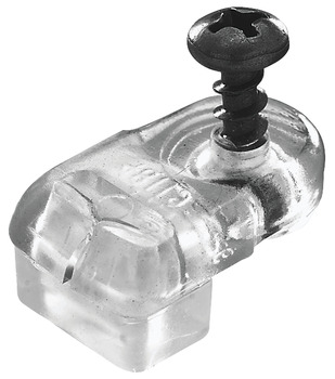 Glass Retainer Clip, Plastic, Clear