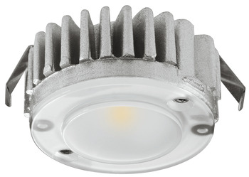 Recess mounted light/surface mounted downlight, Modular design, monochrome, Häfele Loox LED 2040, aluminium, 12 V