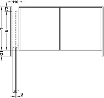 Wooden folding sliding doors, HAWA Folding Concepta 25, set, hinges without soft closing mechanism