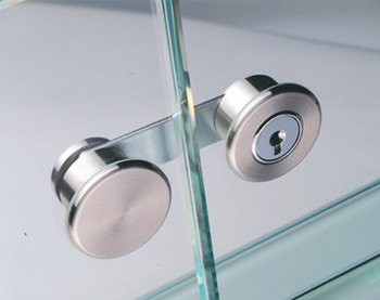 Glass door cam lock, double door