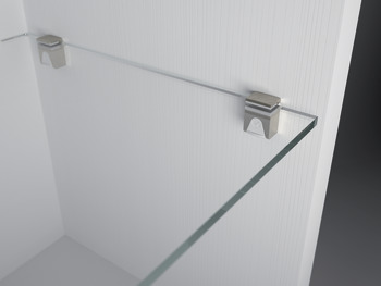 Shelf Support, Kubic, Clamp Design, for Glass Shelves