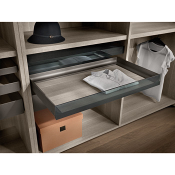 Night Wardrobe, Salice, 3-sided Drawer, including glass front