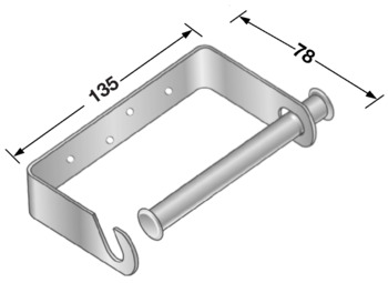 Toilet partition fittings, Toilet roll holder