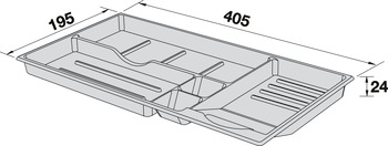 Sliding pencil tray, Standard, width 405 mm