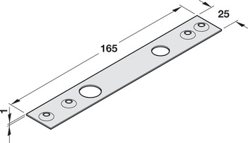 Adjustable cover plate, for top pivot, Geze