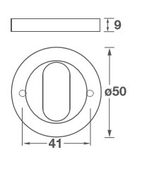 Escutcheons, Startec Designer series, for Australian Locks, Oval cylinder escutcheon