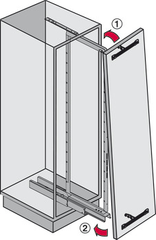Soft extension mechanism, For larder unit front pull-out