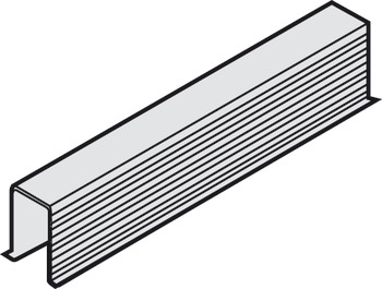 Single guide rail, Bottom, for press fitting and glue fixing into groove