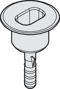 Locking socket, with mounting screw
