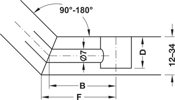 Mitre-joint connector, for double sided installation