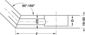 Mitre-joint connector, double-ended bolt