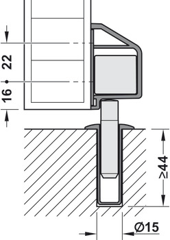 Floor mounted door stop, Magnetic, Fire resistence