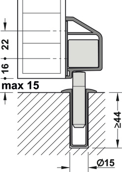 Floor mounted door stop, Magnetic, Fire resistence