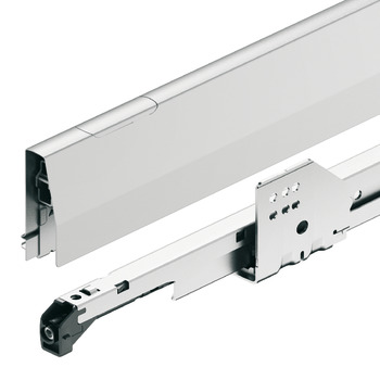 MX Box set, Häfele Moovit Box P50, with height extension side panel, drawer side height 92 mm, load bearing capacity 50 kg