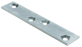 Connecting plates, steel with 4 screw holes