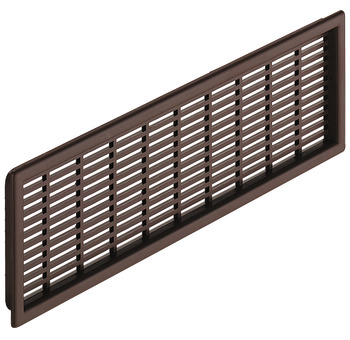 Ventilation grill, plastic, slotted, white or brown