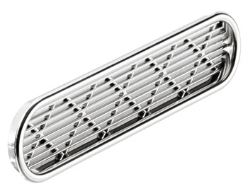 Ventilation grill, Plastic, oval, slotted