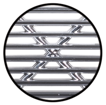 Ventilation grill, Plastic, oval, slotted