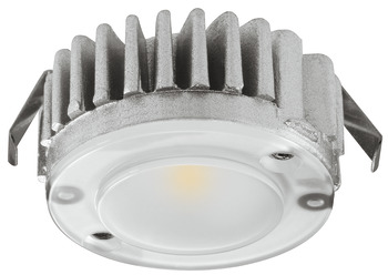 Recess/surface mounted downlight, modular, monochrome, Häfele Loox LED 2040, aluminium, 12 V