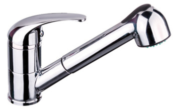 Mixer tap, with pull-out vegie spray