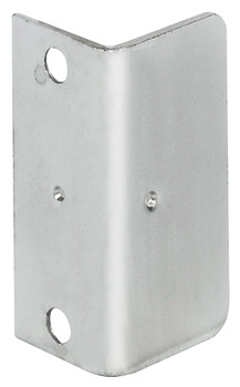 Angled strike plate, for screw fixing