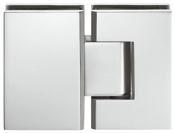 shower door hinge, for glass-glass connections, 180° glass front