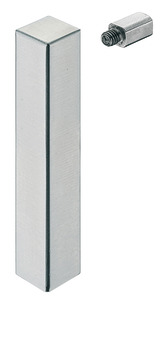 Railing holder, Gallery rail system, for gallery rail 8x8 mm, gallery rail corner post 90°