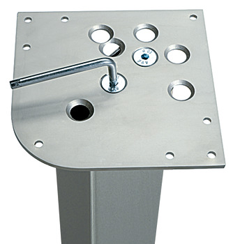 XL screw on plate, steel, table legs
