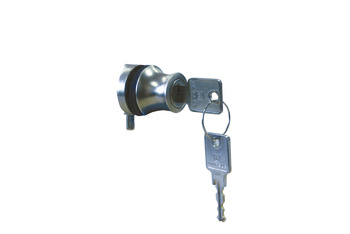 Glass door pin lock, with rear plate screw mounting