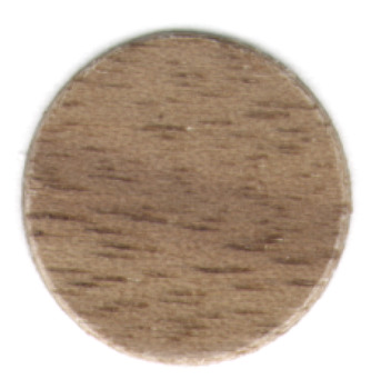 Cover caps, Real wood lacquered, self-adhesive, ⌀ 18 mm