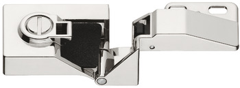 Glass door hinge, Opening angle 170°, full overlay mounting