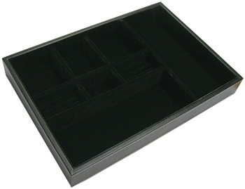 Wardrobe organisation tray, 8 compartments includes ring holder