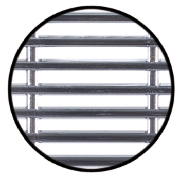 Ventilation grill, plastic, slotted
