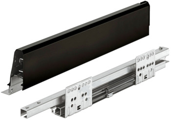 H135R Drawer set, Häfele Matrix Box S, 84mm drawer side height, with rectangular railing
