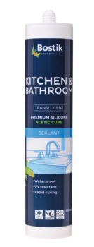 Silicone, Bostik Kitchen & Bathroom Acetic Cure