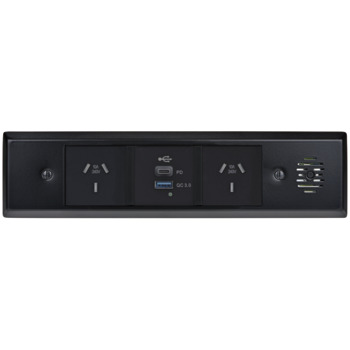 Docking drawer Trio, 1 x USB-A, 1 x USB-C and 2 x Power Outlets